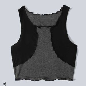 Colorblock cropped tank